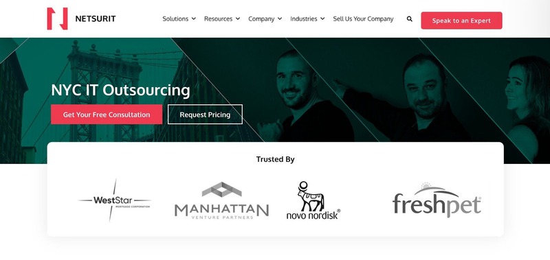 Netsurit website screen