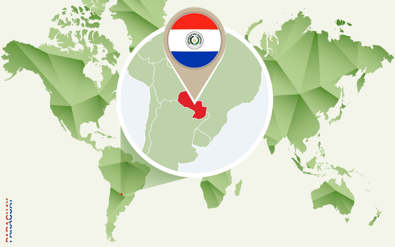 Paraguay on the map
