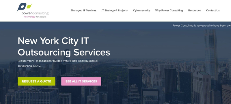 Power Consulting website screen