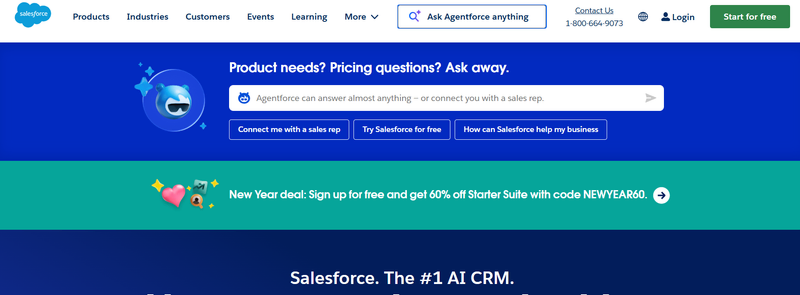 Salesforce website screenshot