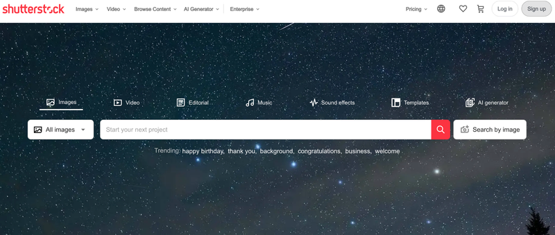 Shutterstock Website