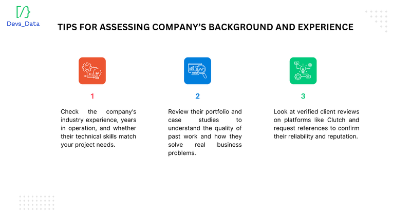 Tips for assessing a company’s background and experience