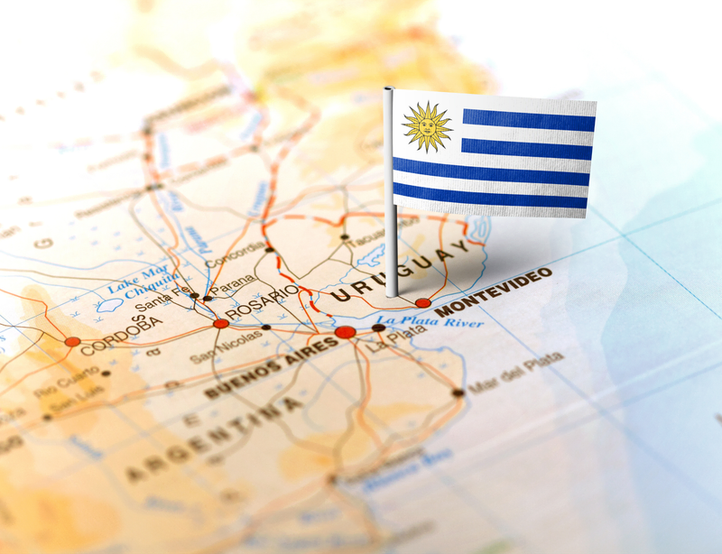 Uruguay on the map