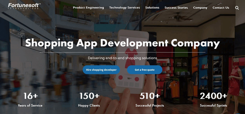 Fortunesoft website screen