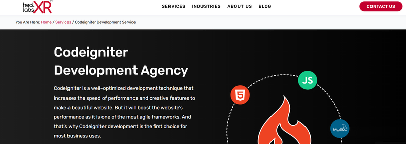 HealXRlabs website